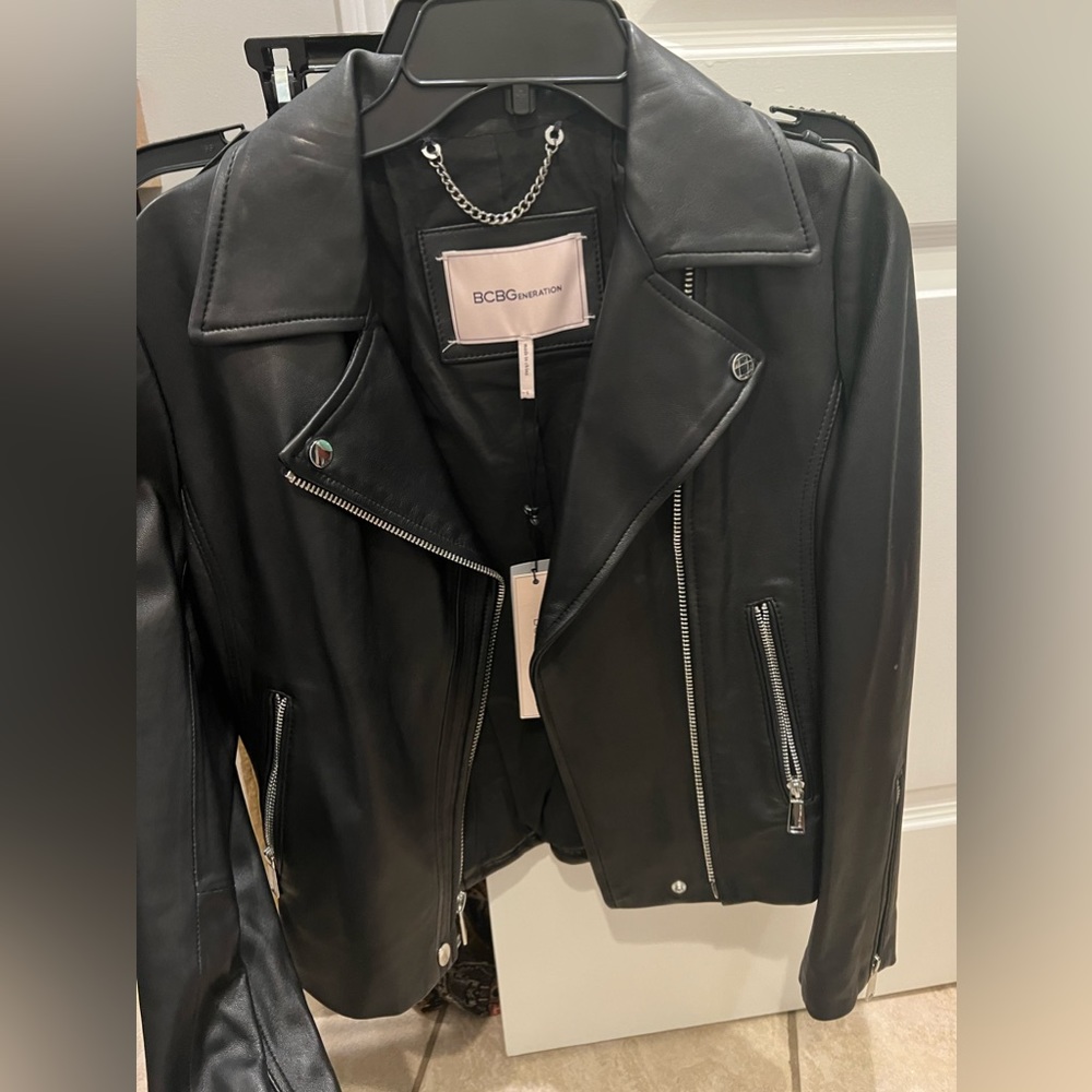 real leather BCBGENERATION jacket